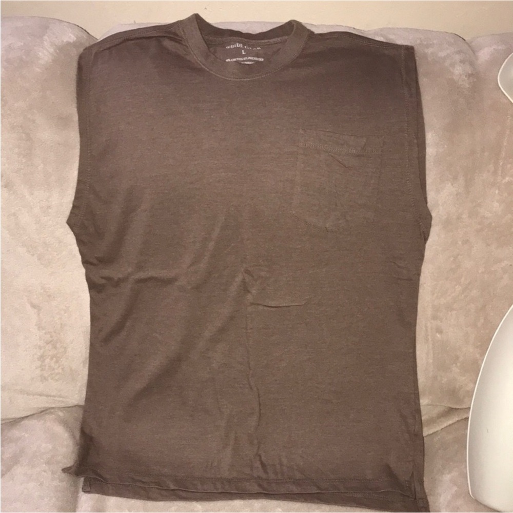 Guide gear large Men's Brown muscle T-Shirt